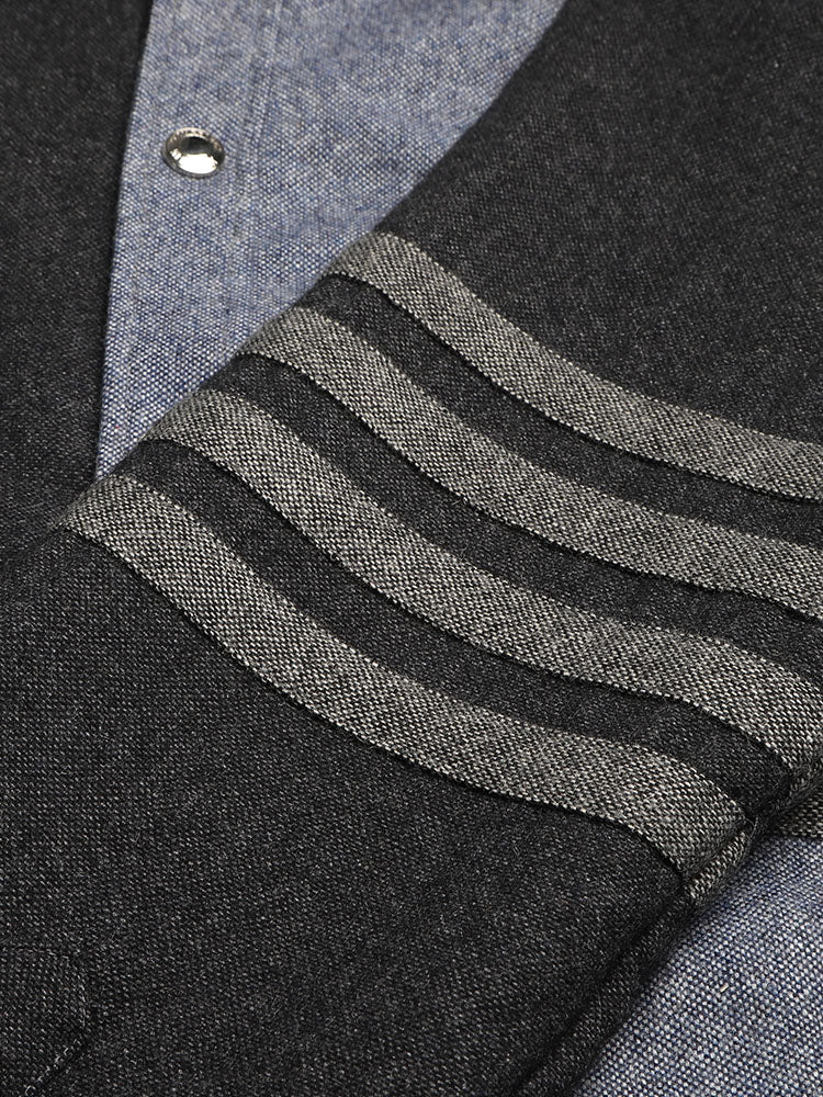 denim patchwork shirt THOM TREND