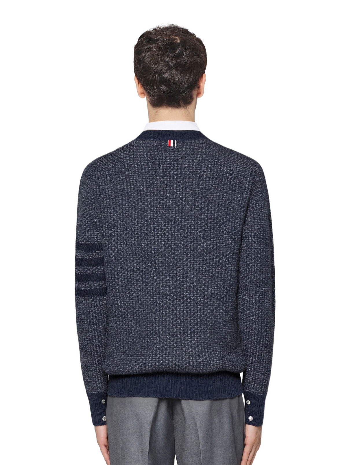 Men's Sweater Jacket by Thom Browne, knitwear detail view