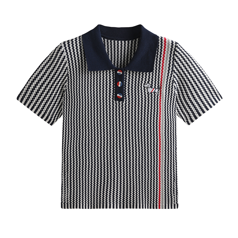 2025SS  vertical striped short sleeves THOM TREND