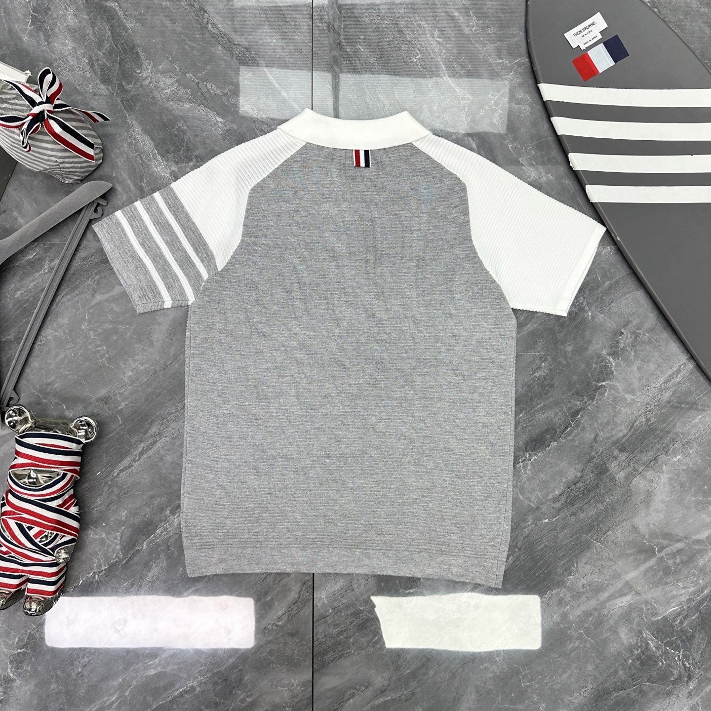 Wool Four-Bar Stripe Knit Cardigan（副本） THOM TREND