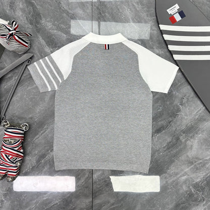Wool Four-Bar Stripe Knit Cardigan（副本） THOM TREND
