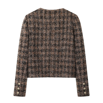 2025SS Plaid short jacket + skirt THOM TREND