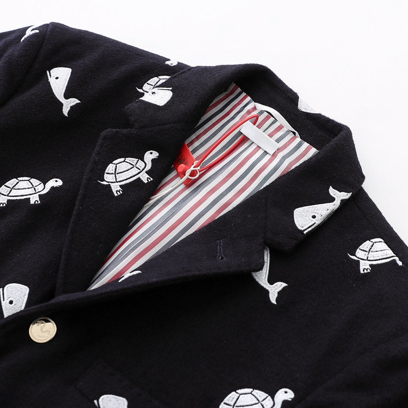 Sea turtle embroidered suit THOM TREND