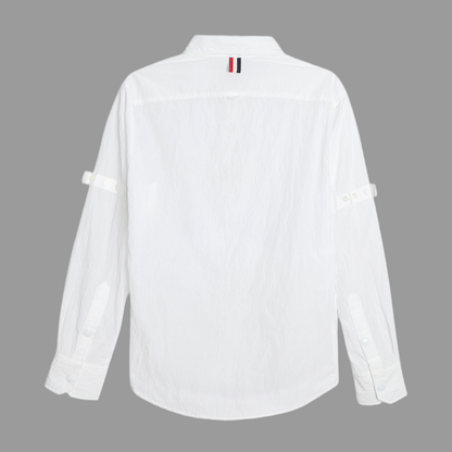 2025SSS Double sleeve patch shirt THOM TREND