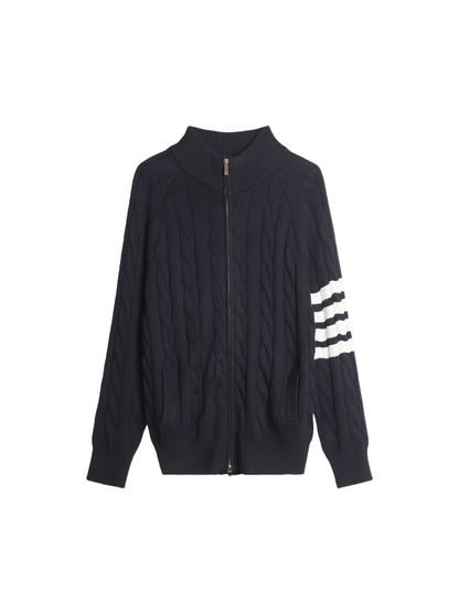 2025SS Cable knit zippered cardigan THOM TREND