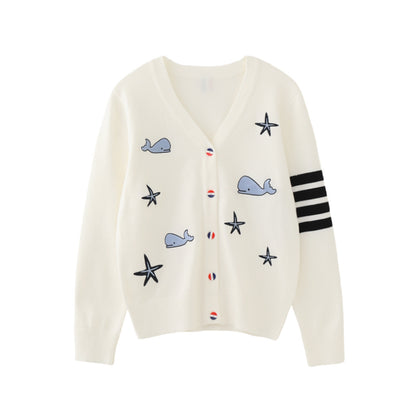 Women's V-neck cardigan