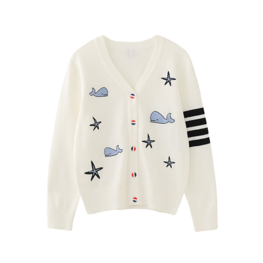 Women's V-neck cardigan