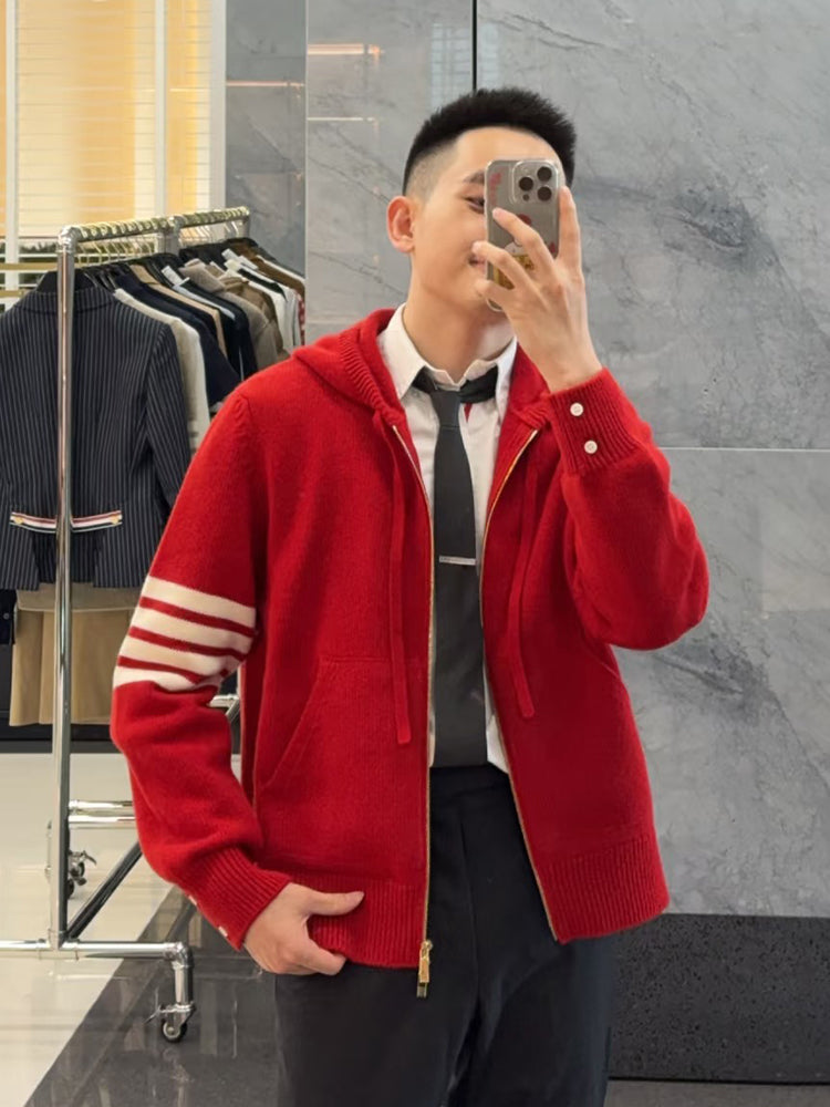 2025SS Unisex zippered knitted cardigan THOM TREND