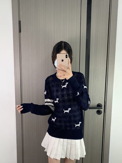 2025SS  Puppy embroidered sweater THOM TREND