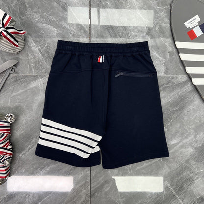 Colorblock Wave-Stripe Polo Tee – Unisex Summer Short Sleeve（副本） THOM TREND