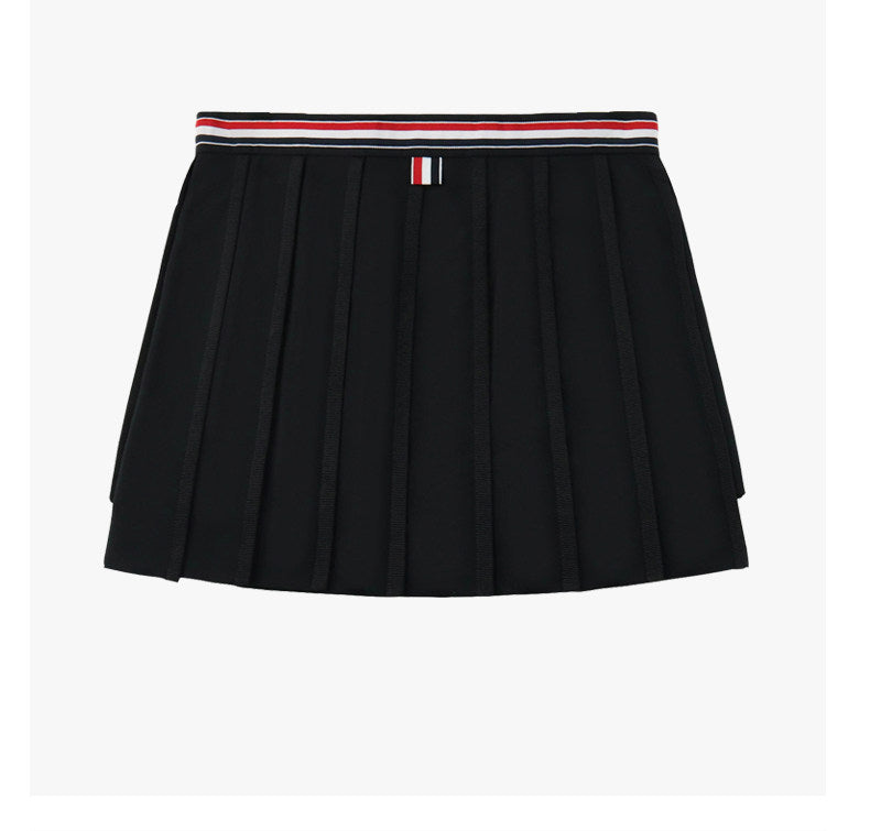 Women's Wool Pleated A-Line Mini Skirt THOM TREND