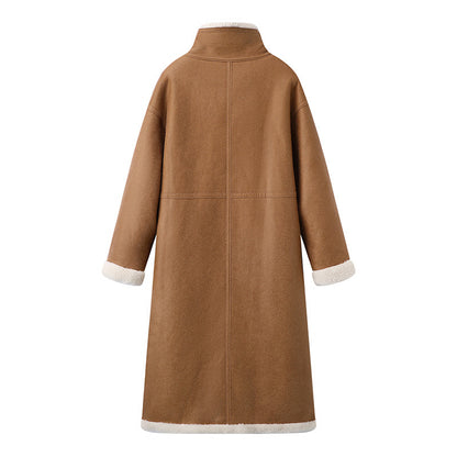 2025SS One-piece double-sided pure wool fur coat THOM TREND
