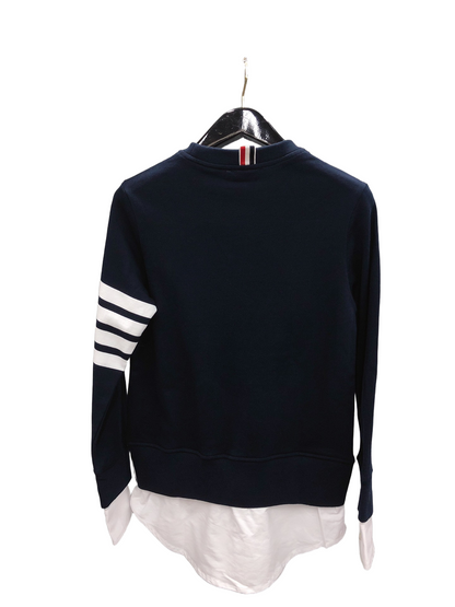 2025SS Unisex fake two-piece sweatshirt THOM TREND