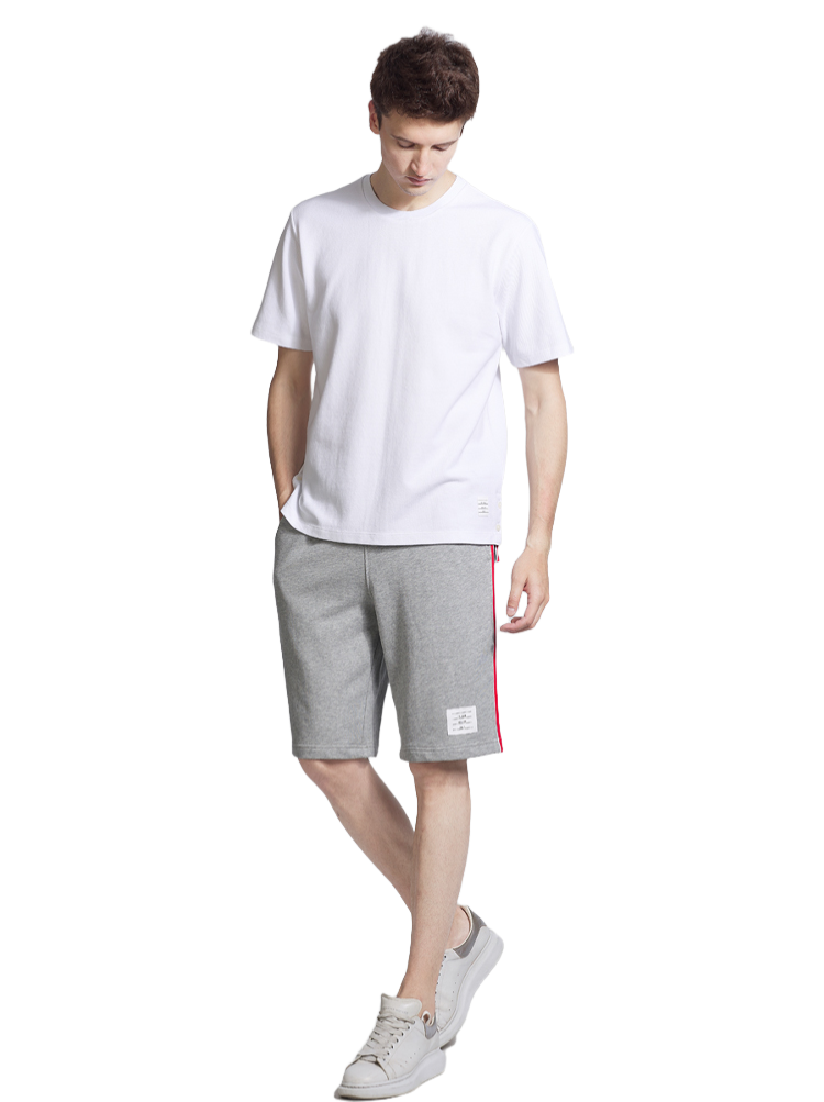 Casual crew neck T-shirt by Thom Browne, product detail view