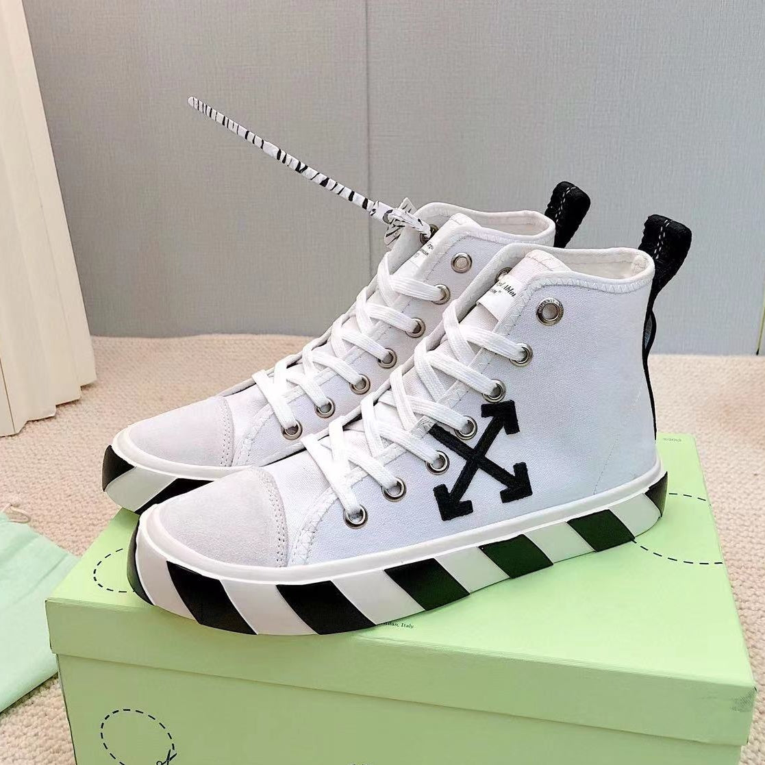 OFF-Whlte high-top sneakers#48 4-Bar