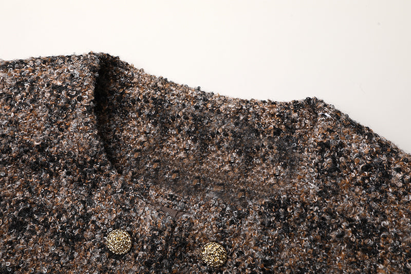 2025SS Plaid short jacket + skirt THOM TREND