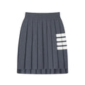 Women's 4-Bar Knitted Pleated Midi Skirt | Thom Browne