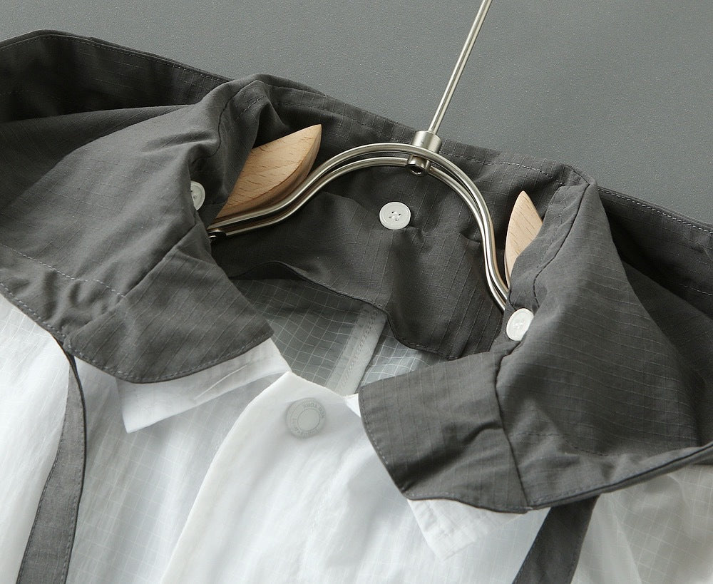 Thom Browne Unisex Detachable-Hood Jacket with Four-Bar Stripes