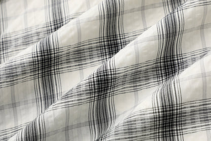 2025SS Plaid A-line midi skirt THOM TREND