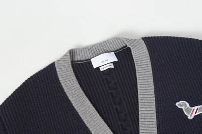 2025SS Puppy Color Striped Cardigan THOM TREND