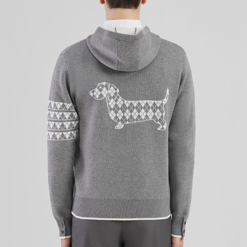 puppy Couples Hoodie by Thom Browne, garment detail view