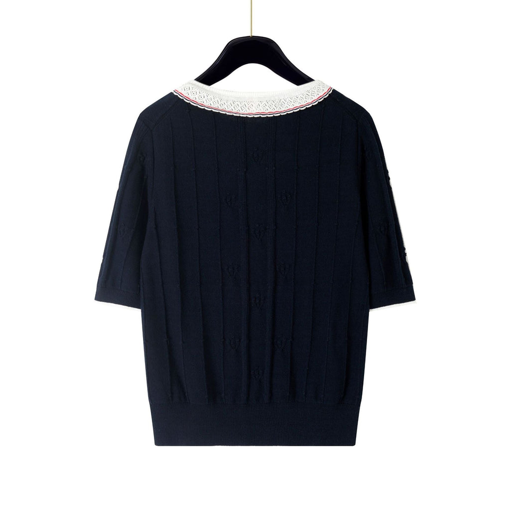 New Lace-Collar Knitted T-Shirt - Image 3