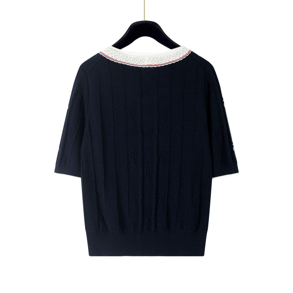 New Lace-Collar Knitted T-Shirt - Image 3