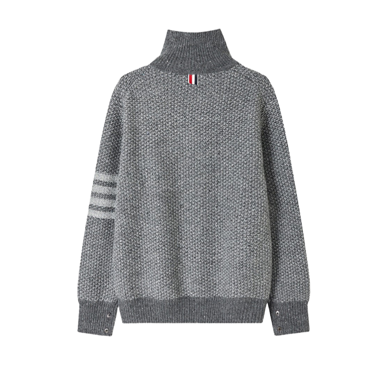 Chunky knit lapel sweater THOM TREND