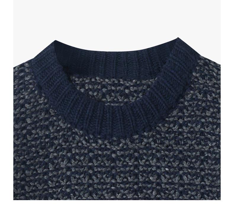 Snowflake Chunky Wool Crewneck Sweater by Thom Browne, knitwear detail view