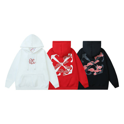 OFF Oversized Pullover Hoodie Light Luxury Station