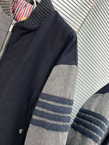 2025SS contrast color stand collar jacket THOM TREND