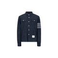 denim shirt by Thom Browne, outerwear detail view