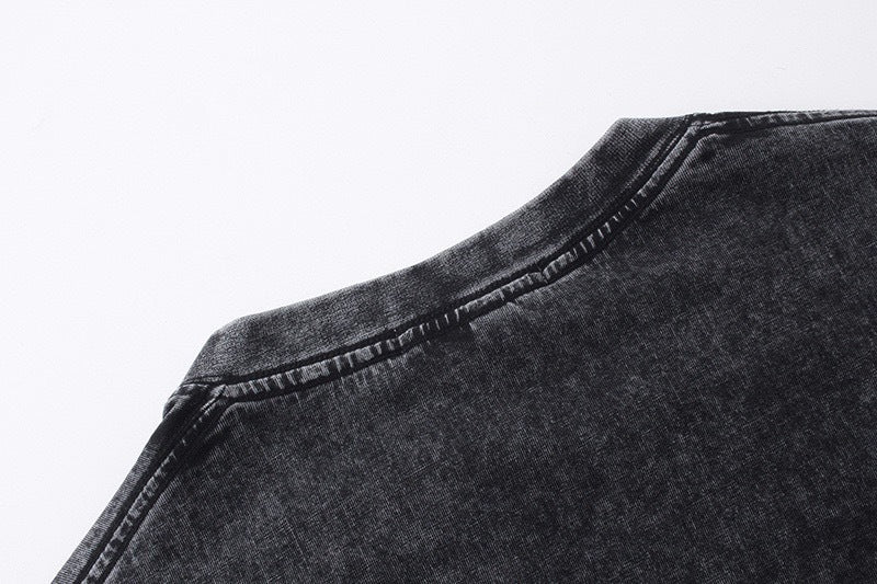 Stone Island Compass Badge Washed Oversized Long-Sleeve Tee - Black product detail view