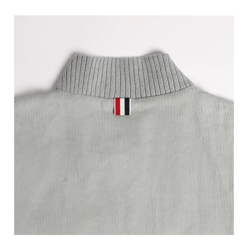 Macaron Baseball Uniform by Thom Browne, outerwear detail view