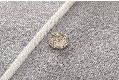 2025SS  Suit collar mid-length knitted jacket THOM TREND