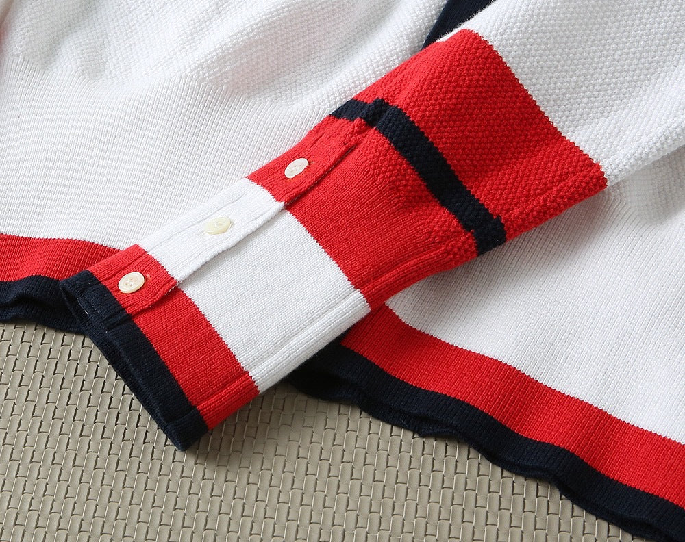 Thom Browne Unisex Tennis Racket V-Neck Knit Cardigan