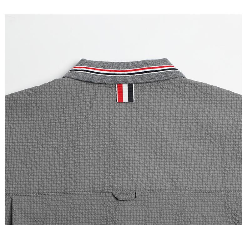 Men's short by Thom Browne, shirt detail view