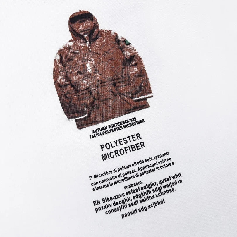 Stone Island Archive Jacket Back Graphic Cotton T-Shirt - Black product detail view