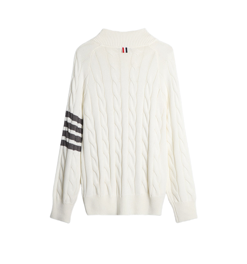 2025SS Cable knit zippered cardigan THOM TREND