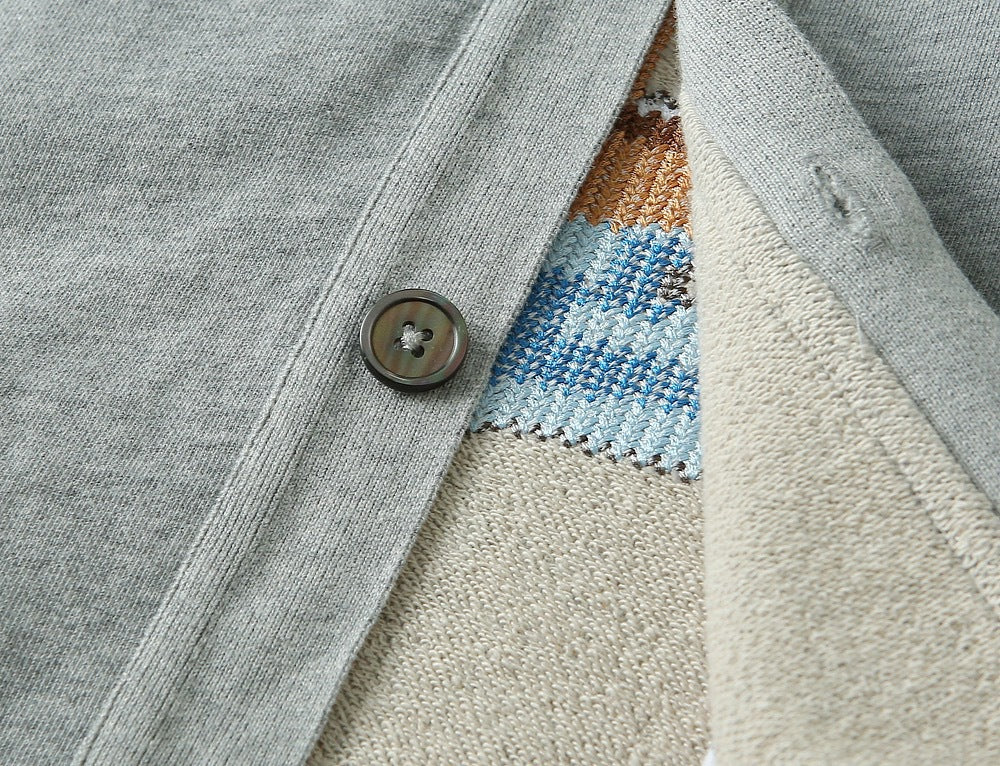 Thom Browne Unisex Sailboat V-Neck Cardigan with Four-Bar Stripes