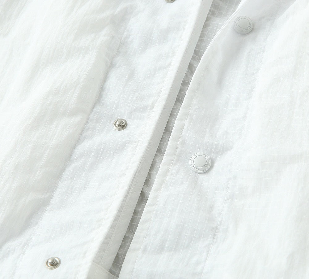 Thom Browne Unisex Detachable-Hood Jacket with Four-Bar Stripes