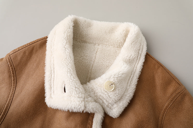 2025SS One-piece double-sided pure wool fur coat THOM TREND