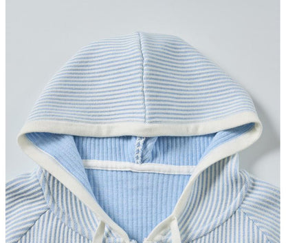 2025SSS striped knit zip-up hoodie THOM TREND