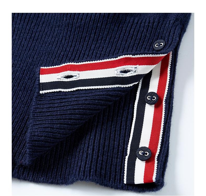 Unisex Puppy Cardigan by Thom Browne, knitwear detail view