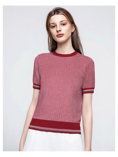 2025SS herringbone pattern T-shirt THOM TREND