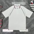 Striped Raglan Sleeve Zip Polo Shirt | Quick-Dry Short Sleeve