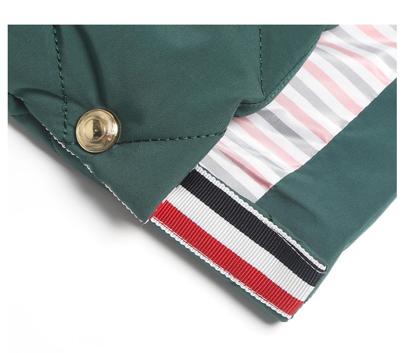 Unisex sleeveless vest jacket by Thom Browne, outerwear detail view