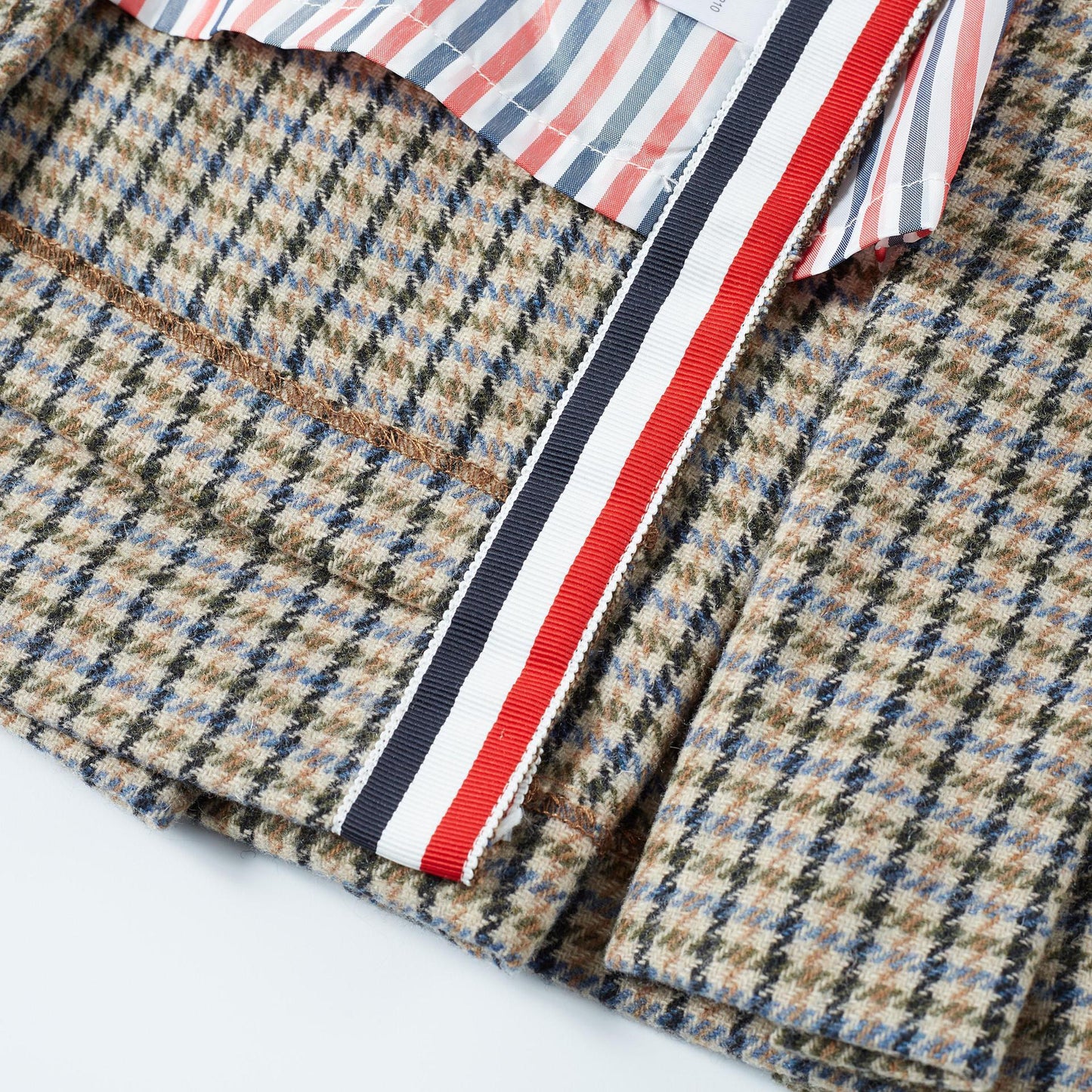 2025SS Contrast color plaid skirt THOM TREND