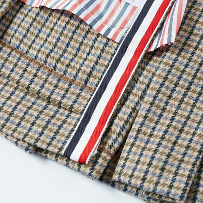 2025SS Contrast color plaid skirt THOM TREND