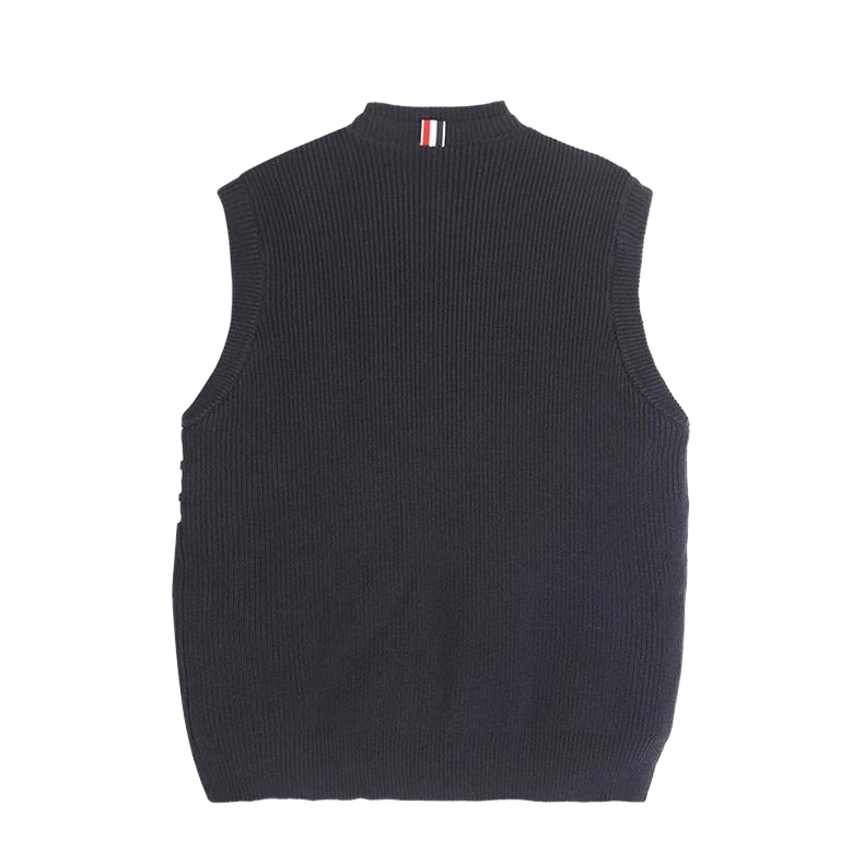 Unisex Warm Vest by Thom Browne, outerwear detail view